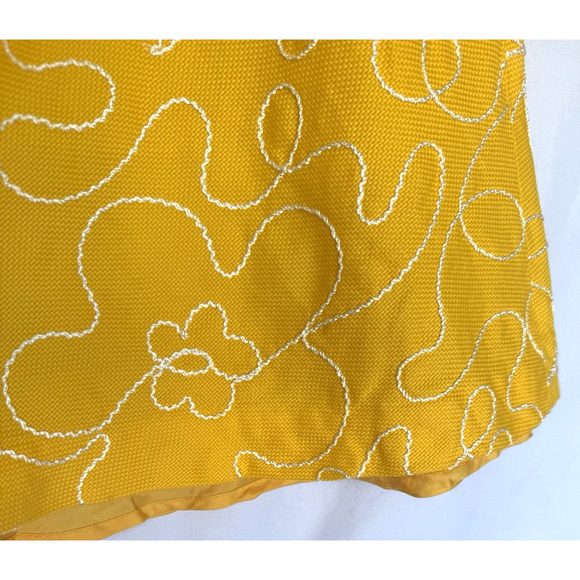 VTG Nicaya Embroidered Abstract Midi Skirt Size 14 Artsy Preppy Colorful Resort - Picture 6 of 13